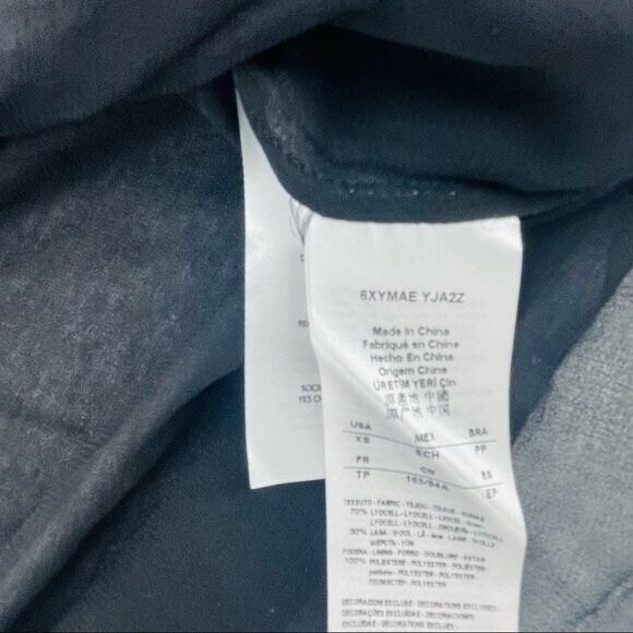 Armani Exchange Shirt Womens XS Pieced Two-Layer Wool Jersey Short Sleeve NWT - Picture 6 of 10
